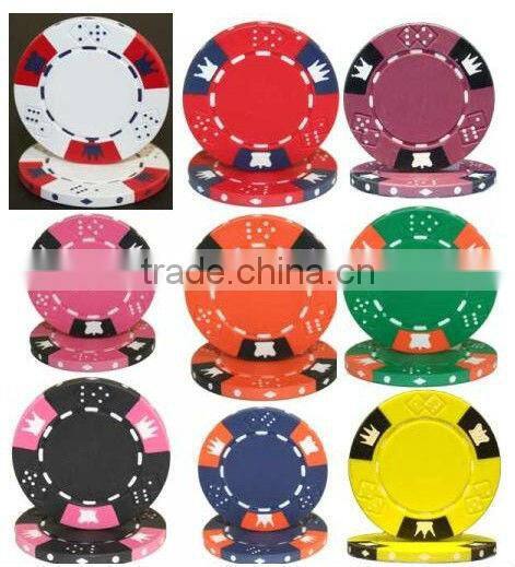 priting machine printed poker chips,clay material,13.5g weightness