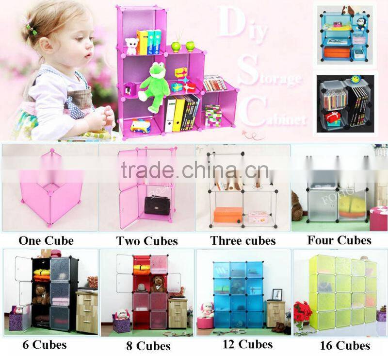 Red flower color kids bookcase with plastic material( FH-AL0017)
