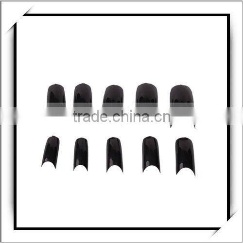 500pcs Acrylic French False Nail Half Tips Black