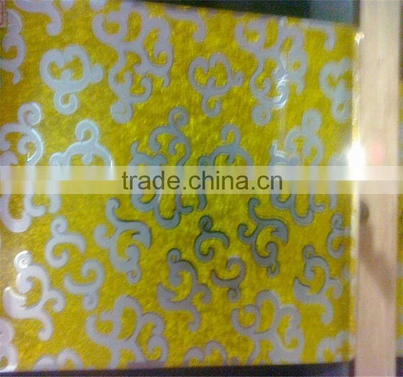 ice flower glass for kitchen cabinet door glass