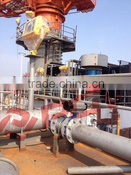 big size flange exhaust butterfly valve