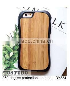 For iPhone 6s Real Bamboo Wood Flip Stand Case, Blank Hard Back Hand-made Wooden Covers for iPhone Wood Case