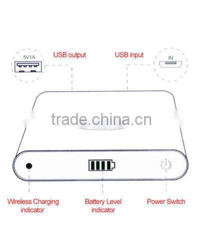 Brand New Qi Wireless Charger With Built-in 7000mAh Rechargeable Li-ion Battery For Mobile phones
