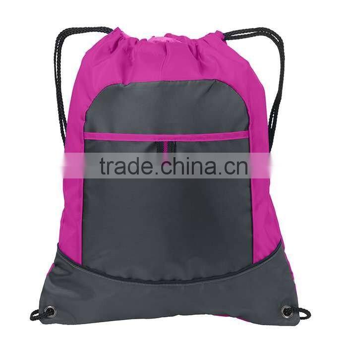 Cheap 210D Polyester Colorful Drawstring Cinch Pack Bag