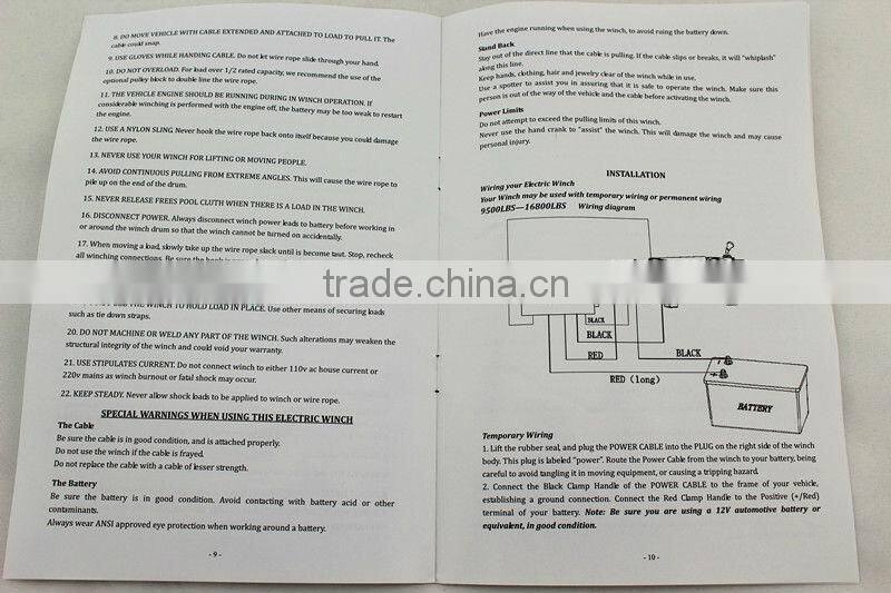 12V 8000LB Electric Winch,SUV winch,truck winch