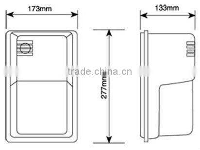 Outdoor Polycarbonate Wall Packs With Metal Hallide
