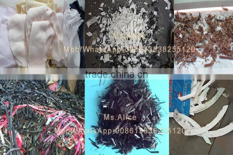 automatic waste rags cloth fiber chopping machine