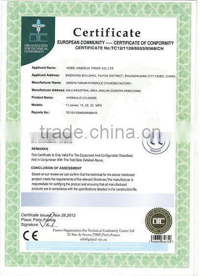 JSD forklift double action hydraulic tensioner ram