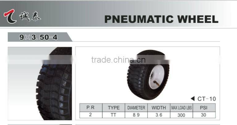 9x3.50-4 pneumatic rubber wheel