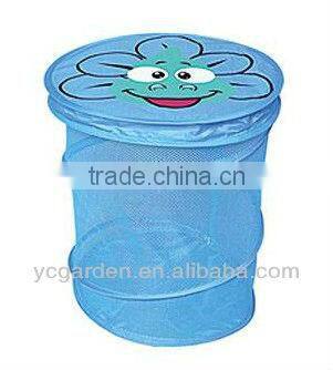 mesh pop up dirty laundry cartoon bag ,PE laundry bag, nelon laundry bag