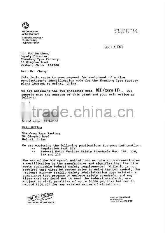 Triangle Brand Best Quality Chinese Tire 185R14C alibaba tires