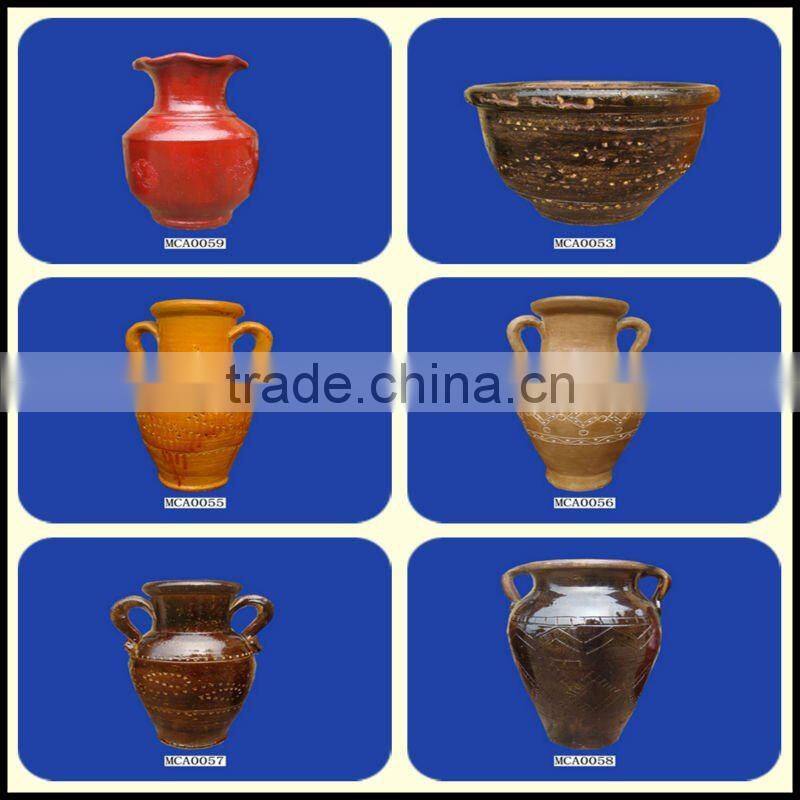 Exotic terracotta frost resistant pot
