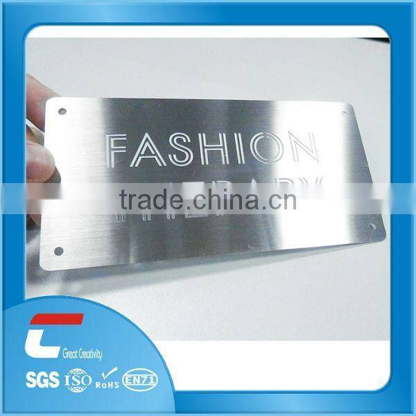 printed pin metal name tag/metal vip card