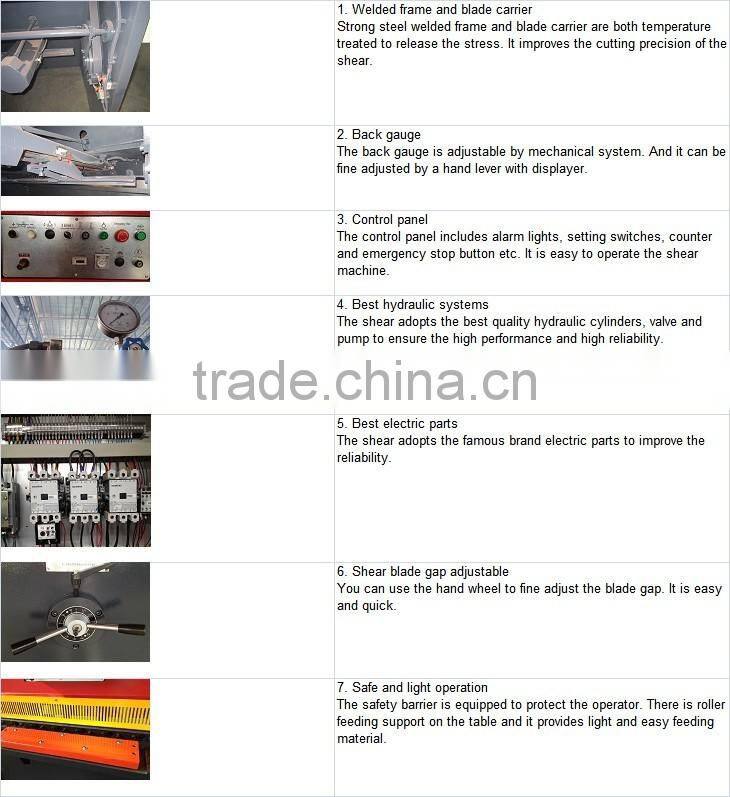 QC12Y steel cutting machine Hydraulic Shearing Machine price