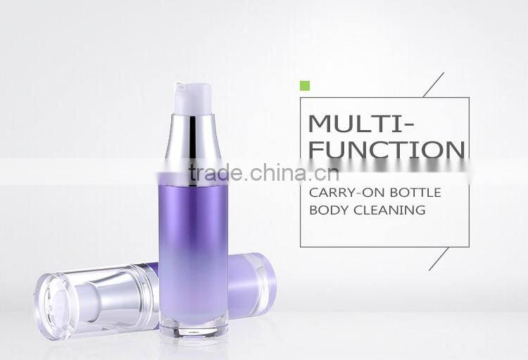 Wholesale luxury special design cosmetic acrylic airless 15ml serum bottle