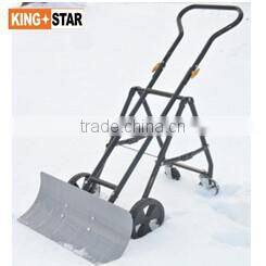Folded Snow shovel with wheels