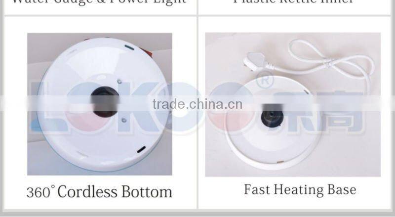 1.8L Hot Sale Additional function Plastic Electric Kettle with RoHS