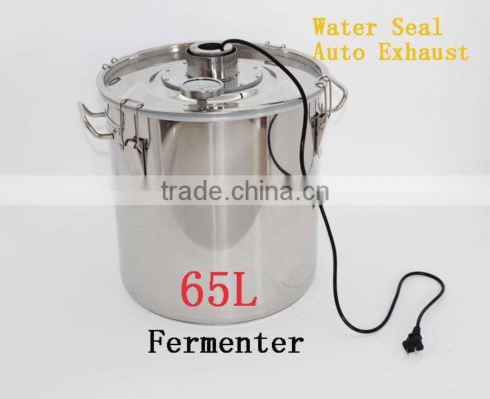 Large Capacity ! 65L Household Stainless Steel Water Seal Thermostatic Wine Fermenter Constant Temperature Fermentation Tank