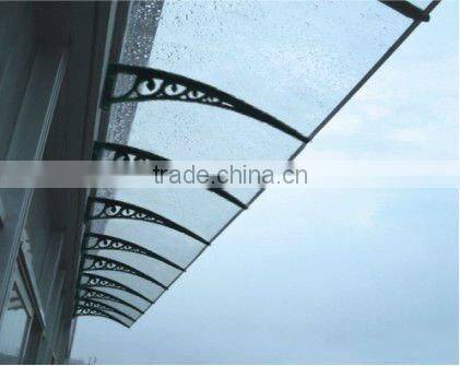 Lake blue 10mm Construction material UV Protected polycarbonate door canopy