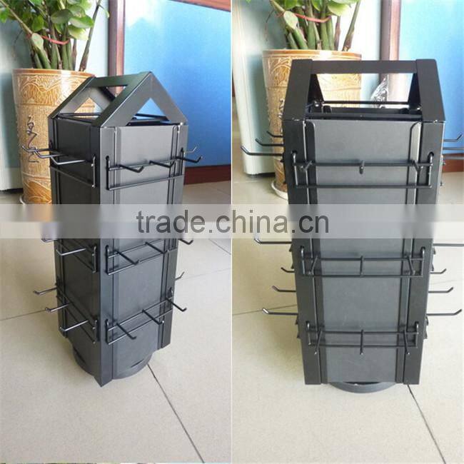 Customized Rotating Table-topMetal Hook Keychain Display Stand