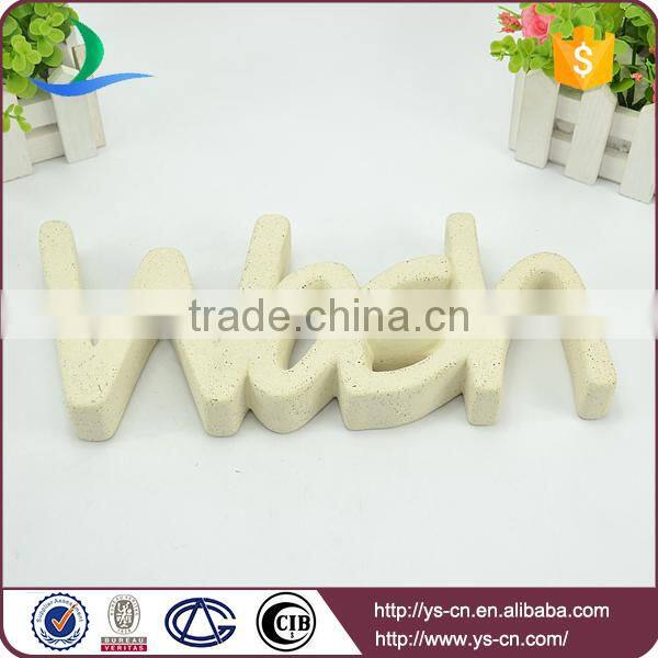 "WOSH"shape sign board design with distressing methods