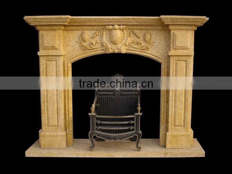 Natural marble decorative stone fireplace mantel
