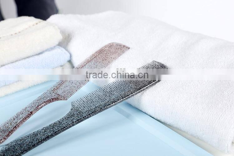 Plastic Morden Long Moon Design Hair Comb With Crystals Point