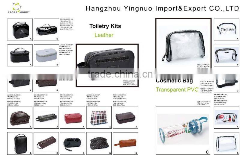 Store More High Quality Rectangle Handle Canvas Grey Cosmetic Bag