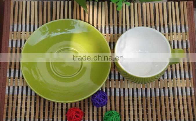 Haonai hot sale high quality ceramic small coffee cup and saucer sets