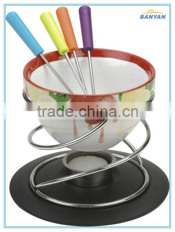 dinnerware ceramic chocolate fondue set