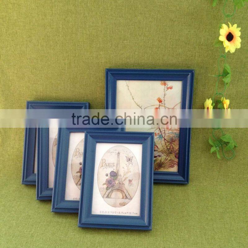 Trade Assurance custom retro engraved handmade painted wooden photo frame