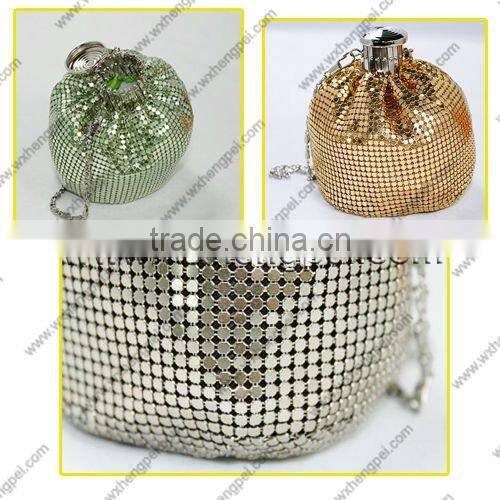 shining coin aluminum sheet women handbags