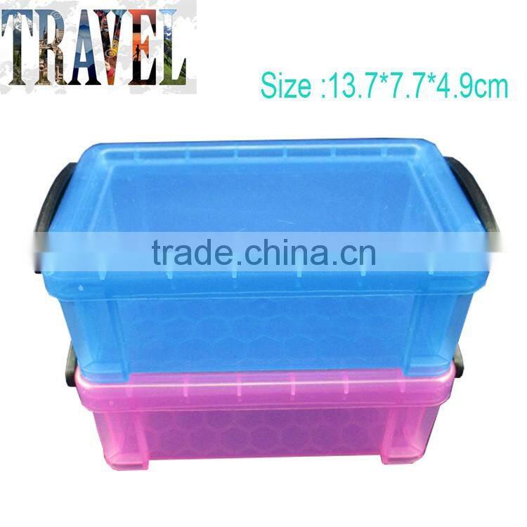 Custom logo promotional plastic storage box with interlock lid