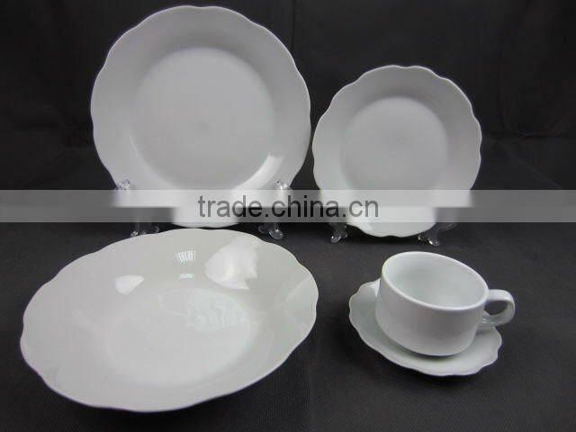 20 pcs white porcelain dinner set