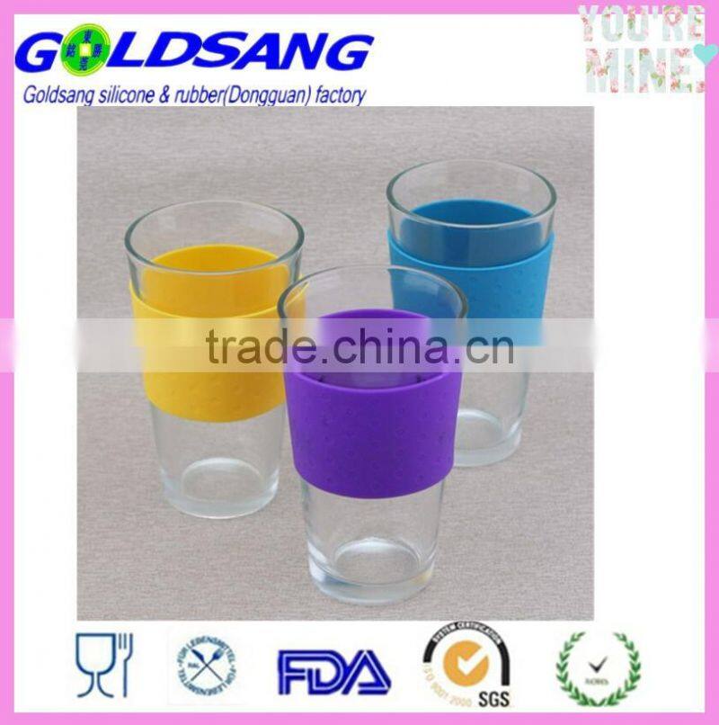 Coffee Cup Latte Cappuccino Glass Tumbler Silicone Sleeve
