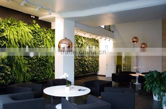 2017 fancy design fake green plant wall for wall ornament