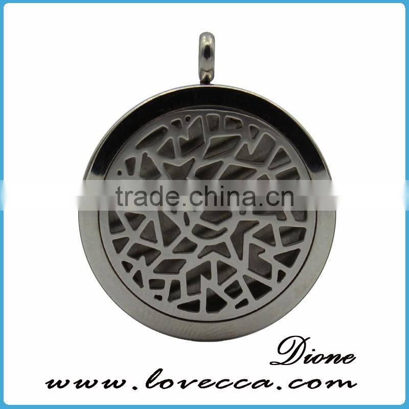 20mm/25mm/30mm round high quality locket pendant stainless steel diffuser necklace