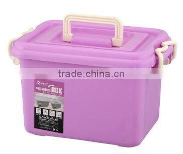 Colorful Portable Plastic Storage Box With Lid