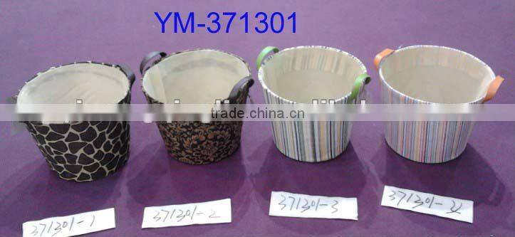 woven paper laundry basket with ears