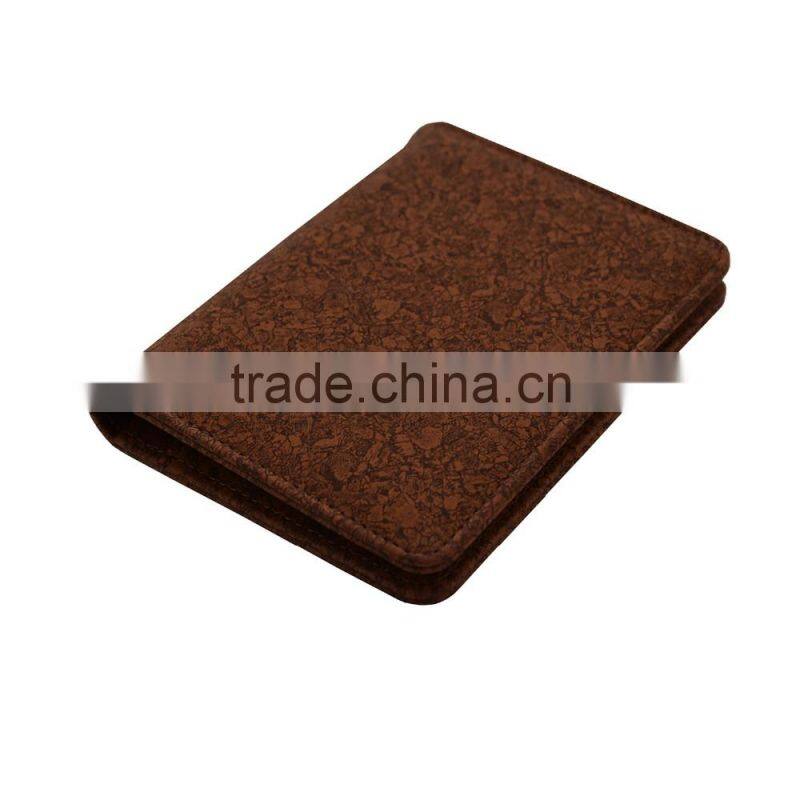 Simple Desgin leather travel passport holder men with RFID protection wholesale