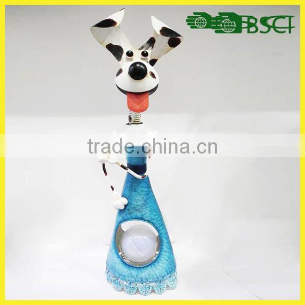 YS14221 Metal dog solar light parts for home decoration