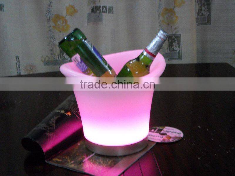 Rotational Moulding Plastic Modern LED light up colorful large ice bucket