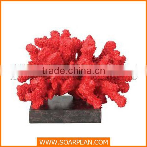 Wholesale resin artificial natural red coral for window display supplies