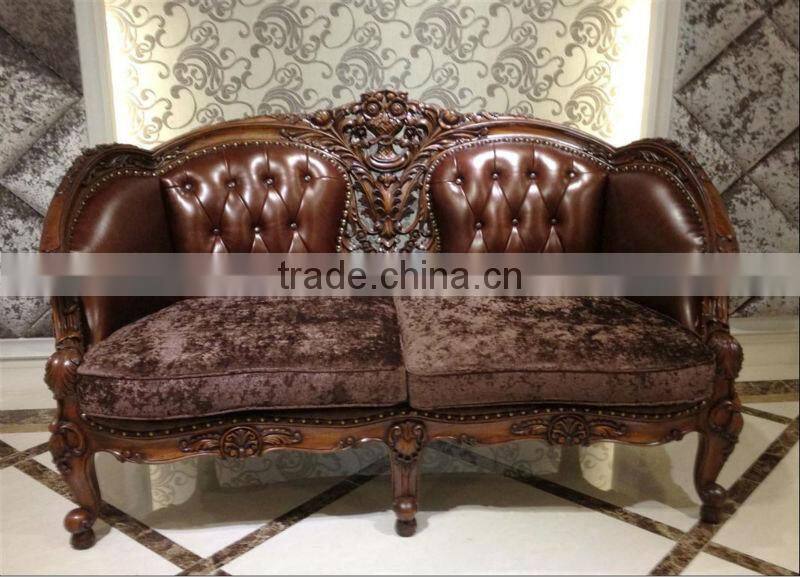 Antique fabric sofa set for home decor
