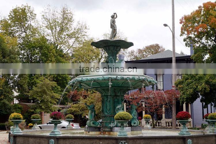 large outdoor garden metal craft bronze casting water sculpture