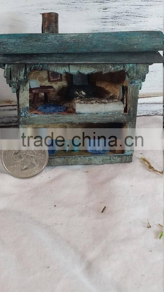 Tiny miniatures. Christmas house.