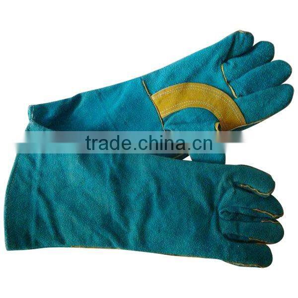Grey cow split leather welding hand gloves ZM50-H