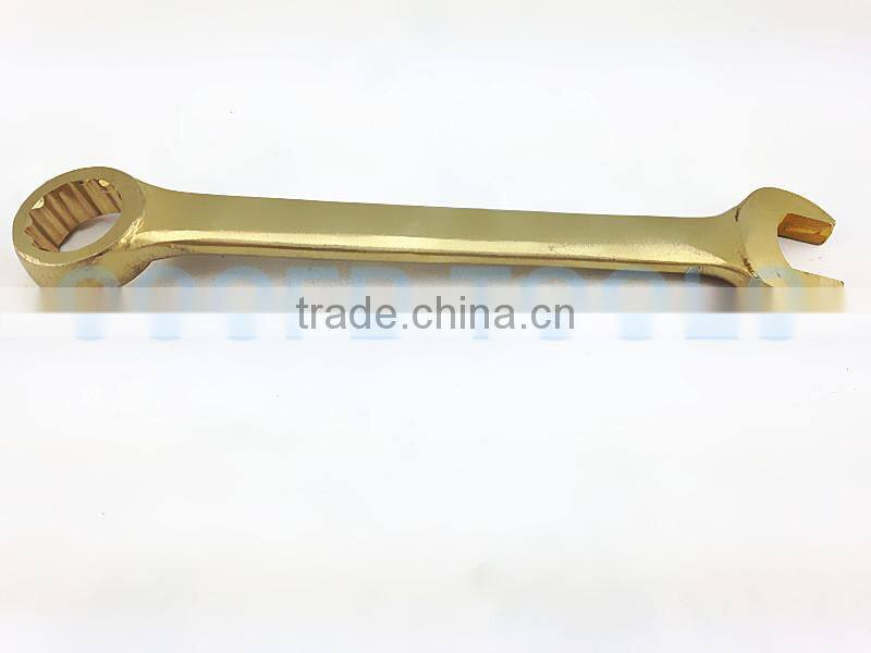 Nonsparking Be-Cu bronze high quality gold CU alloy sparkless combination wrench