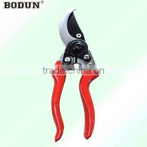 B4025 High quality with red plastic handle pruner cut-and-hold pruning shear pruning tool