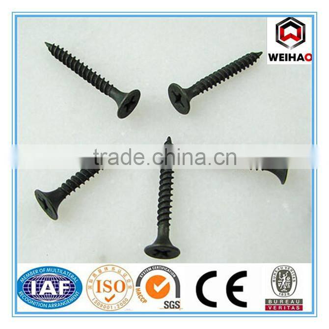 Cross flat head black phosphate self drilling drywall concrete screw
